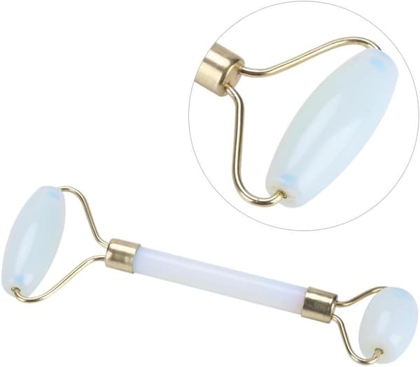 Bärbar Jade Ansiktsmassage Rulle Massager Skönhetsmassager 1 Styck(Vit) White