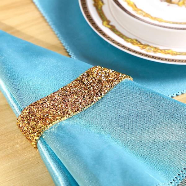 Kristall Rhinestone Band Självhäftande 3 Yards Diamant Rhinestone Band Bling Band Rullar Bandning Bälte Wrap, 3 Rullar i 3 Storlekar gold