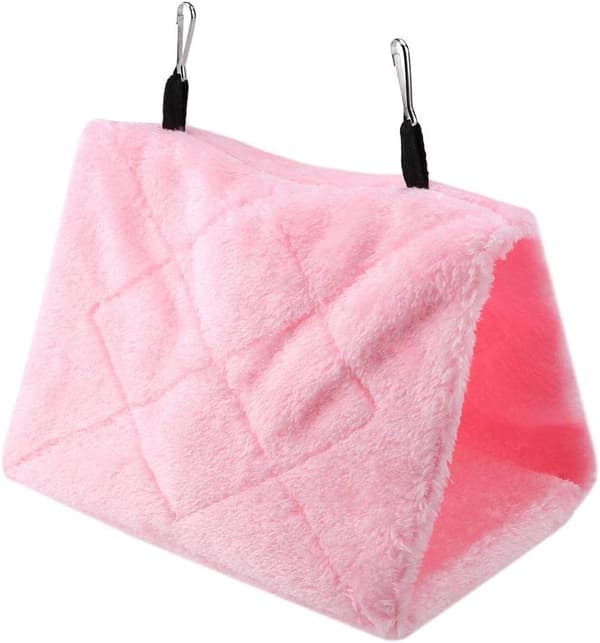 Vintervarm fuglerede, hjemmesko, dværgpapegøjer, plys fugleskjulested til hamstere, papegøjer-(M Pink) Pink