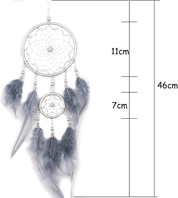 Car Craft Pendant Dream Catcher Wind Chime Creative Gift (Grå) L