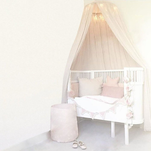 Dome Sänghimmel Barn Lek Tält Hängande Myggnät Gardin, Khaki