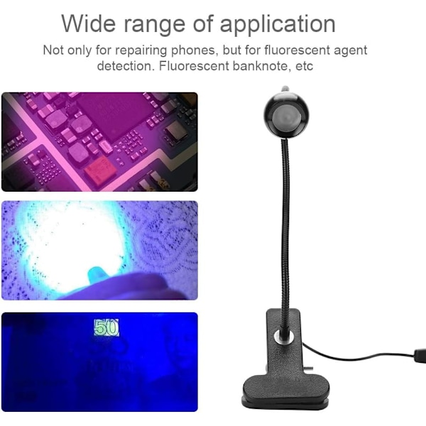 Mobiltelefon Reparation LED UV Härdande Lampa med Fixeringsklämma Belysningsarmatur 1 Styck