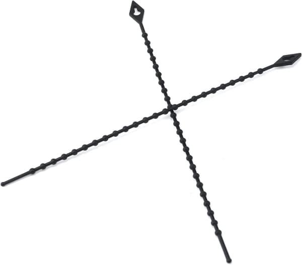 100 stk. Perleformede Kabelbindere Kabelstrips Kraftige Holdbare Stærke Kabelbindere (sort) black