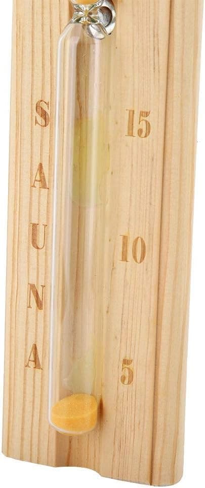 Timeglas til 15-minutters sauna, Timeglas med timeglastimer til saunasesion, 30 cm