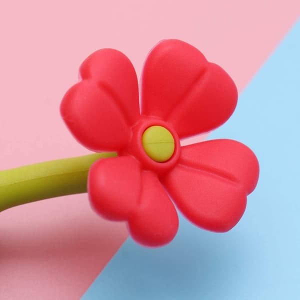 4 stykker blomstervinflaskepropper, genanvendelige silikonevinpropper flaskeforseglinger