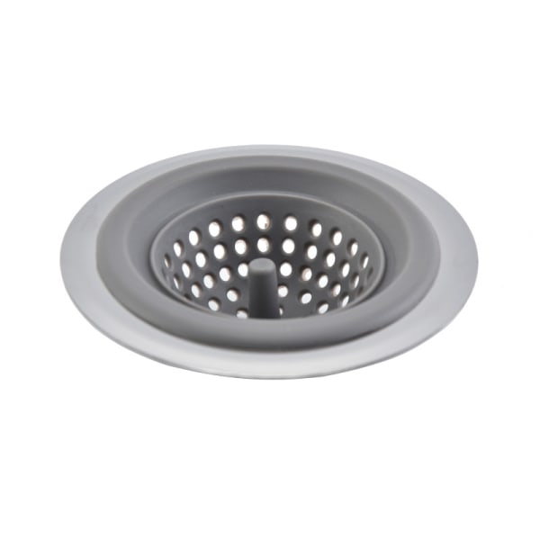 Flexibel silikon och rostfritt stål diskhossil (grå) Grey