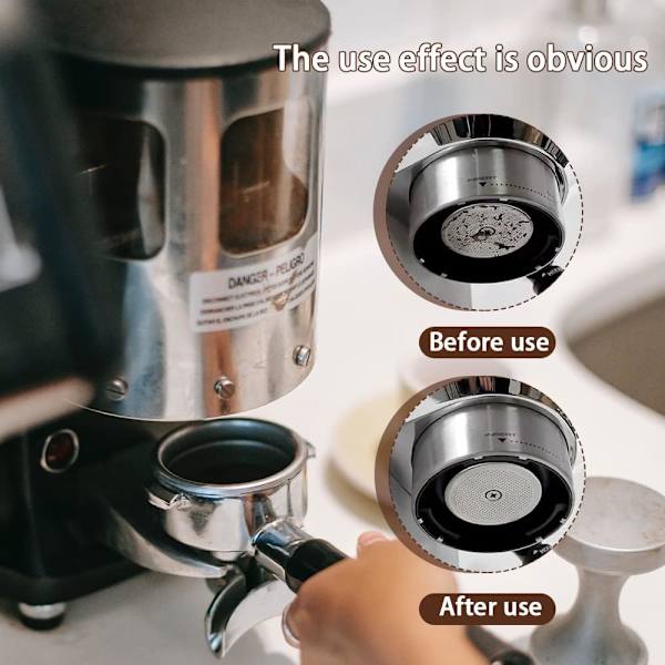 2 st 1,7 mm (0,07 tum) espressopuck-skärm, rostfritt stål kaffefilter nätplatta (53,5 mm) 53.5mm
