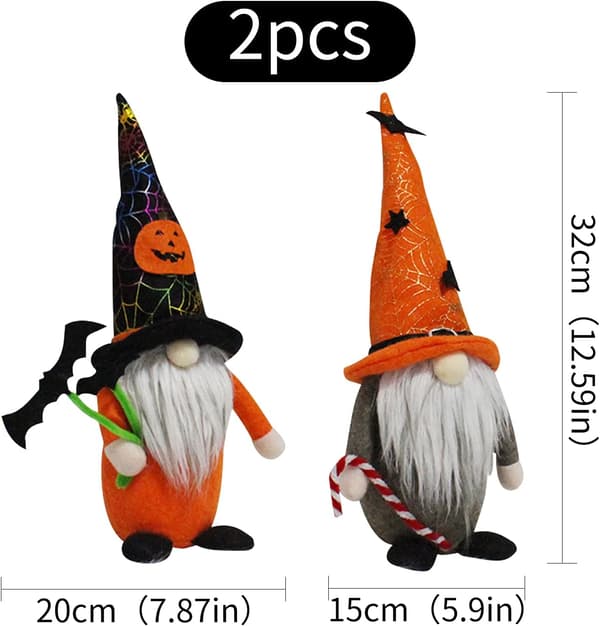 2 st plysch Halloween docka tomtar prydnad dekor fest presenter