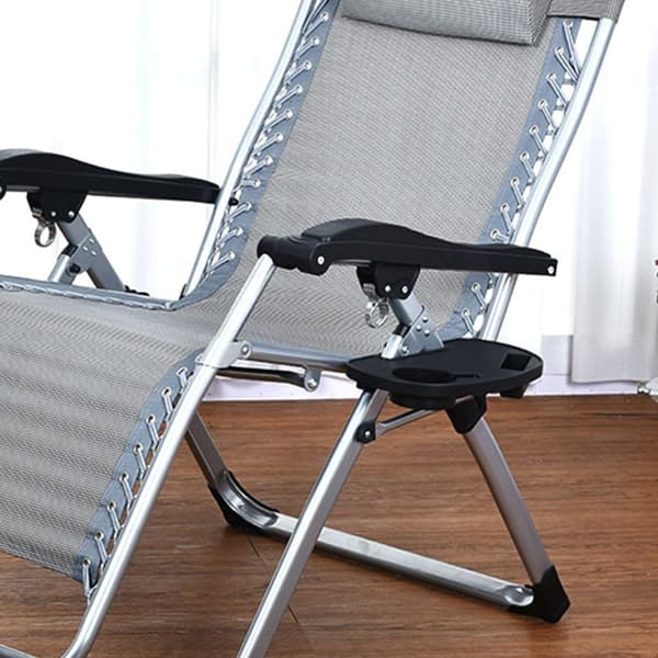 2 stole sidebakke Zero Gravity stolbakke, clip-on sidebordbakke med mobiltelefonåbning