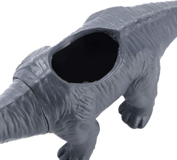 Mini Brachiosaurus Plastikkpotte med dreneringshull Vase Borddekorasjon (Grå) Grey
