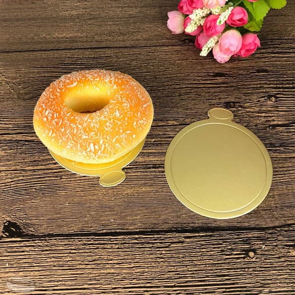 Cupcakebakke, 100 STK Mousse Kagebrætter Guld Papir Cupcake Dessert Displays
