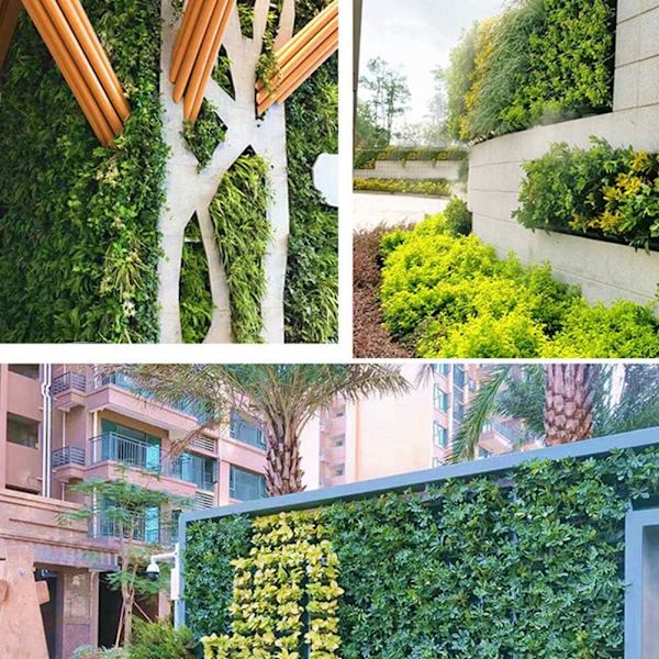 Växtkrukor, Vertikal Trädgård Planter Väggficka Själv Kruka Väggmonterad Hållare Ljusgrön 6PCS