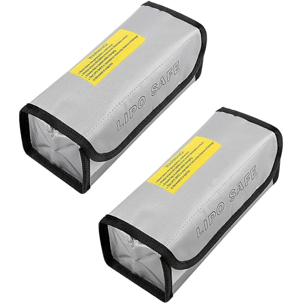 Litiumbatteri explosionssäker väska hög temperatur batteri brandsäker väska 2 st