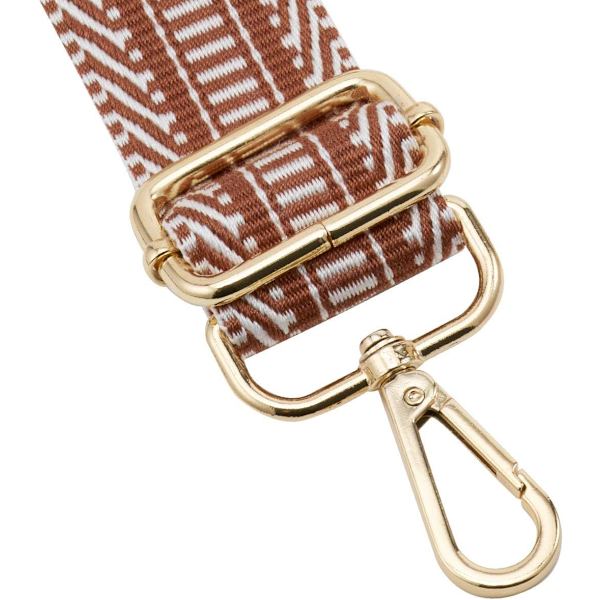 Bred axelrem justerbar ersättningsbälte crossbody canvasväska handväska (brun) Brown