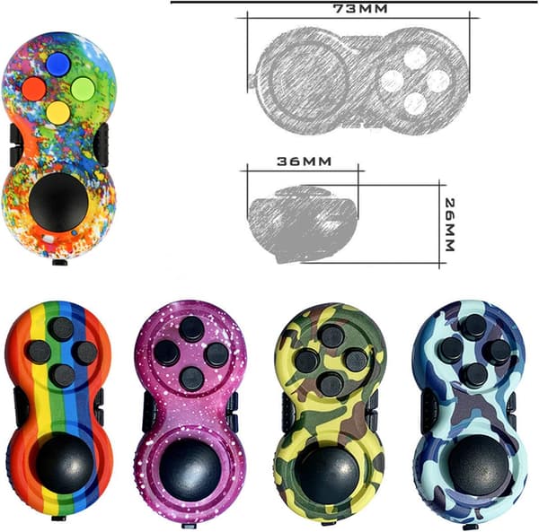 Fidget Pads Legetøj med 9 Fidget Funktioner, Fidget Controller Pad Legetøj Stressreducerende Fidget Legetøj (stil 4) color 4
