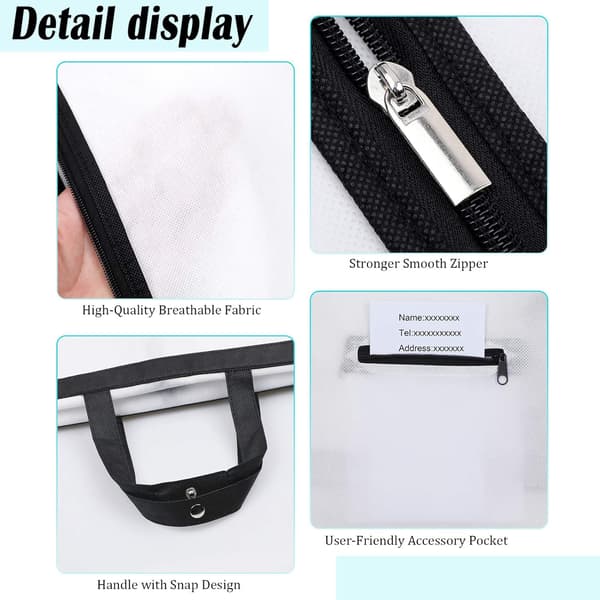 2-pack bröllopsklänningsförvaring, 180 cm antimalmedel, vikbar klädskydd av non-woven