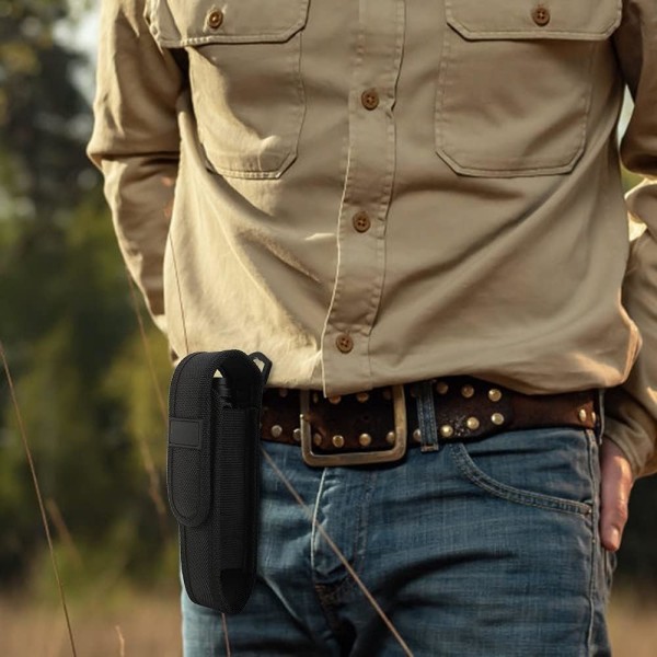 5\"-8\" Fackla Holster Bältesväska Skyddande Väska För Utomhus Jakt Camping Vandring (M)