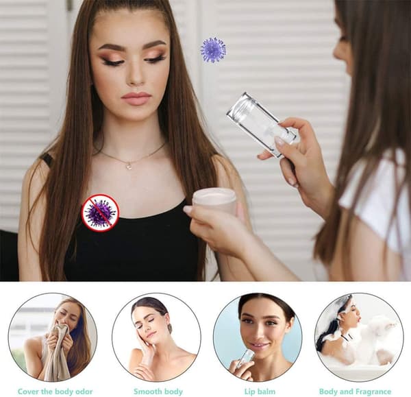 8 x Transparenta tomma plastdeodoranter påfyllningsbara tuber för DIY läppstift chapsticks 30ml