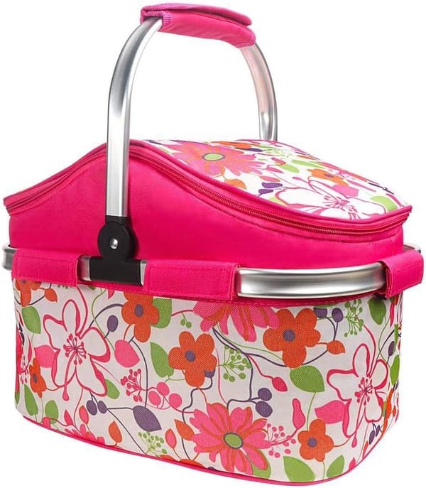 20L Sammenleggbar Isolert Matpose Kjølebag Matbevaringspose Tote (Rose rød) red
