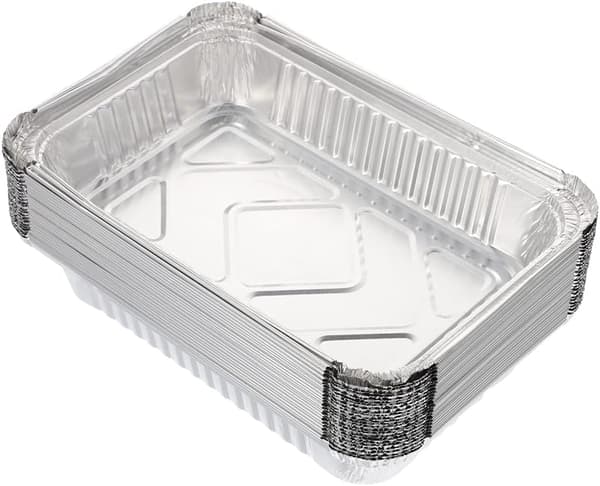 20-pakke dryppebrett, engangs aluminiumsfettbrett for BBQ, 8,5\" x 6\"