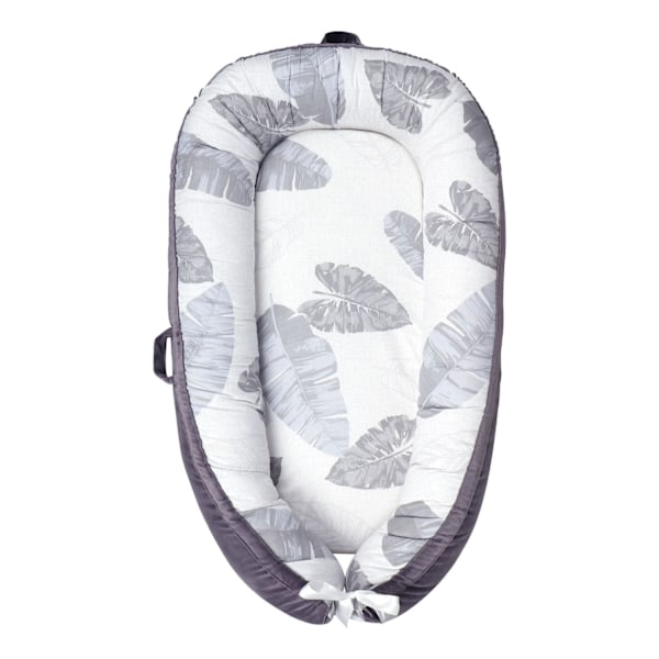 Babynest Mjukt Andningsbart Babysäng Perfekt för Nyfödd Present（grå） color 1