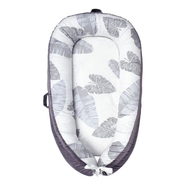 Babynest Myk Pustende Babyseng Perfekt som Nyfødtgave (grå) color 1