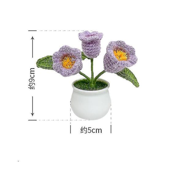 Klockblomma krukväxt handvävd simulering av blommor, skrivbord hem inredning