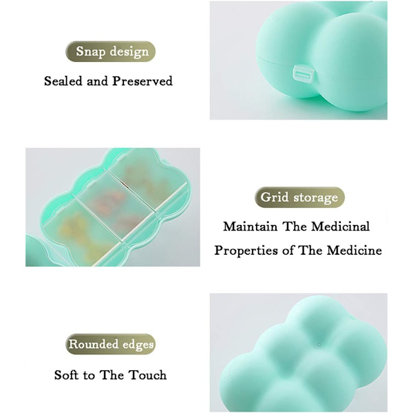 3-pack bärbara medicinbehållare för resor (slumpmässiga färger)