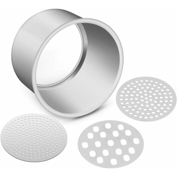 Potatisstöt, Multifunktionell Manuell Tablettpress, Rostfritt Stål Potatisstöt med 3 Utbytbara Skivor