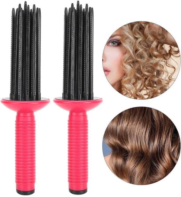 2 STK Hår Fluffy Styling Krøller Kam, Luftvolum Hårkrøller Kam, Anti-skli Stav Hårstyling Verktøy