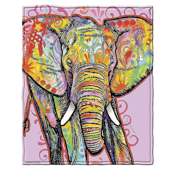 Mjuk plysch ullfilt Flanellfilt Luftkonditioneringsfilt 150*130 (Elefant) color 1