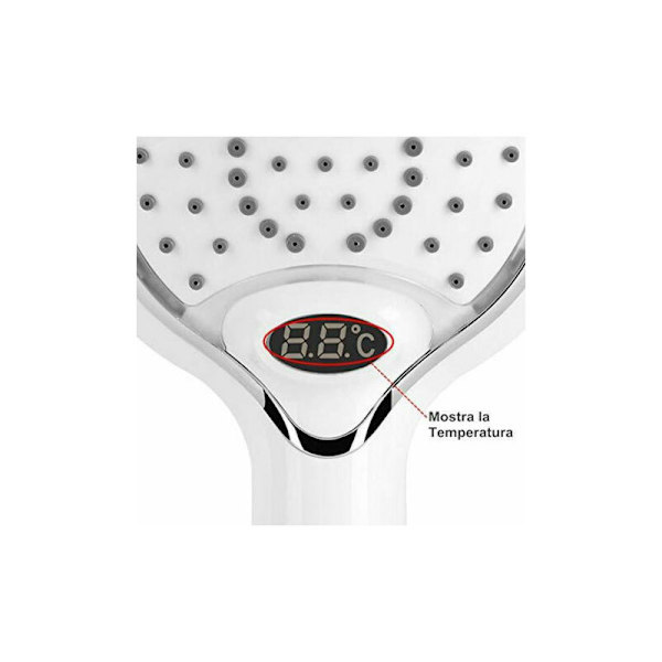 LED-duschhuvud med digital display, nytt ABS-material, 3 färger, temperaturkontroll, LED-dusch lämplig för badrum