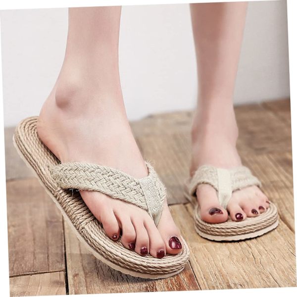 1 par Hawaii utomhus hushåll sommar halkdusch inomhus unisex tatami tofflor（storlek：39） 39