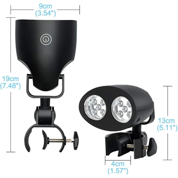 Grillljus för grillning, 360° roterande grilljus med 10 LED-lampor