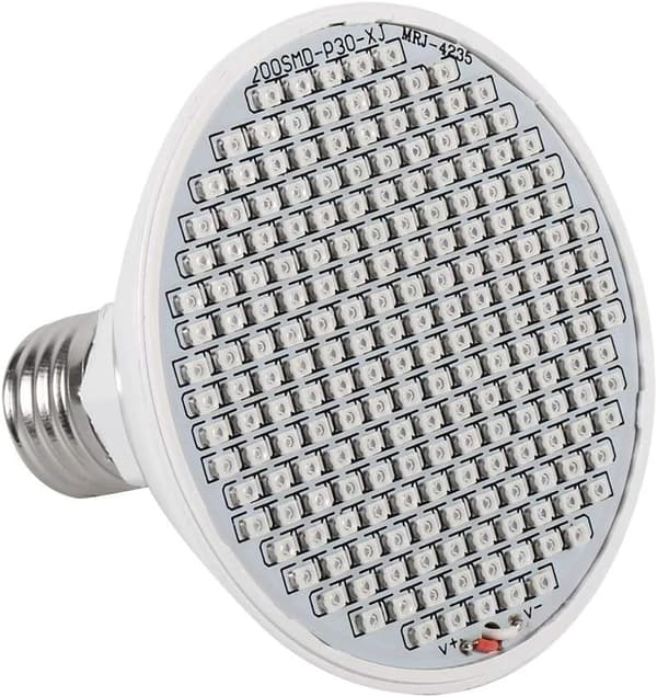 Vækstpære, E27 200-LED Plantelys 20W Plantevækst Hydroponiske Lys til Indendørs Planter