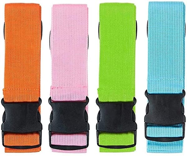 4-pack 74\" x 2\" Resväskor Bälte Resväska Bredd Justerbar Packning Bälte Resa Tillbehör