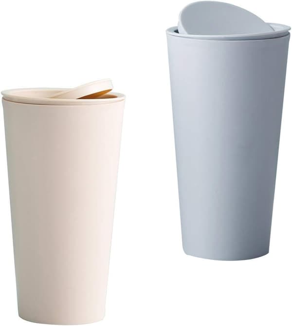 Bil skrivebord oppbevaringstrommel plast riste lokk (rosa, blå) 2 stk