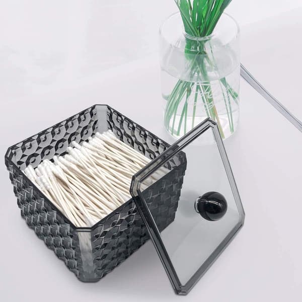 Qtip-holder, bomullsballdispenser, Qtip-bomullspinndispenser, akrylbomullsbeholder, holder for bomullspinner