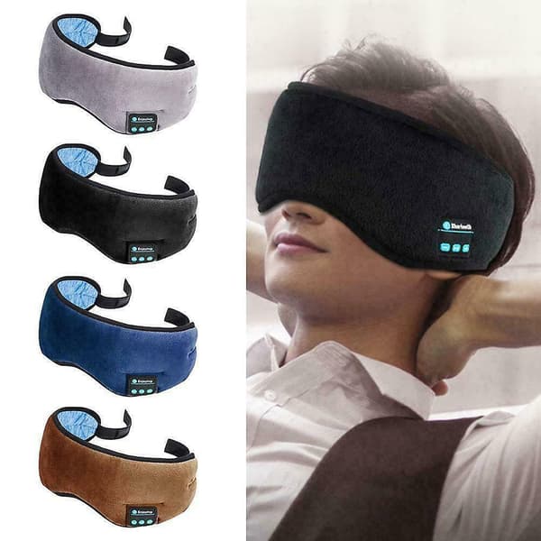 Kreativ bluetooth musik ögonmask sömn ögonbindel blue