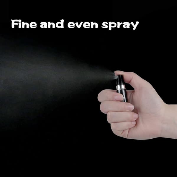 2 stk påfyllbare parfymeatomizerflasker, bærbare mini separate parfymeflasker, reise- og utfluktspraybokser dispensere 5 ml/0,2 oz (svart) Black