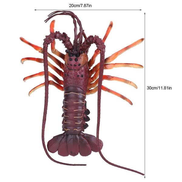 Simulering Plast Hummer Model, Kunstig Marine Plast Dyr til Børn (29cm) 29cm