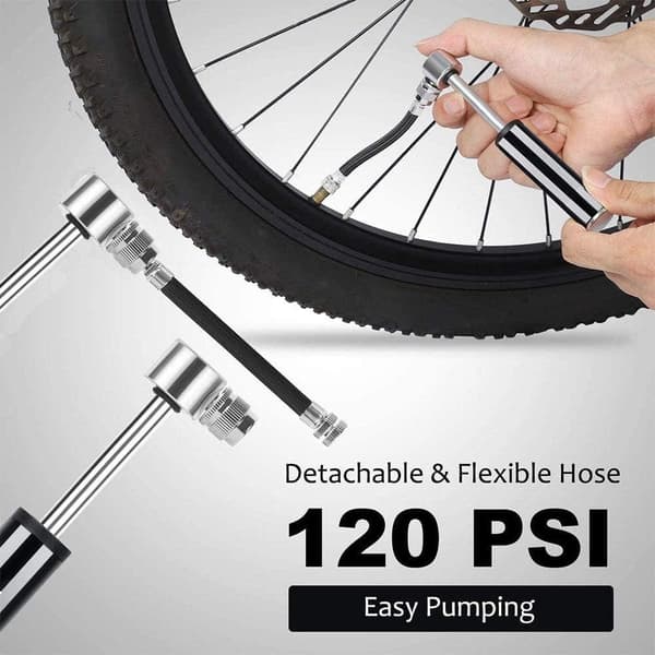 Mini cykelpump Bärbar luftcykelpumpar 120PSI Mini bärbar däckpump red