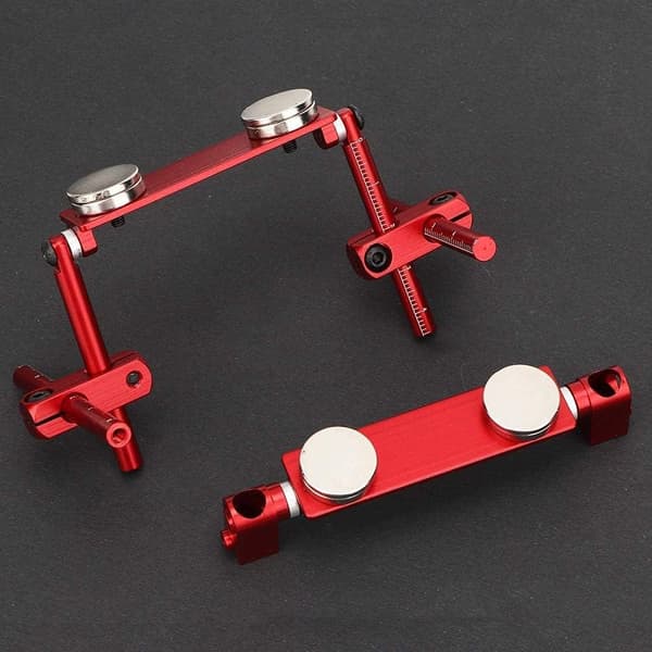 Karosserimonteringssæt Racing Metal Magnetisk Stealth Karosseristolpe Autodele (Rød) red