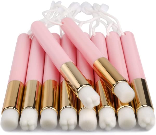 Pore dybderensende børste Makeupfjerner rensebørste 10-pak (pink)
