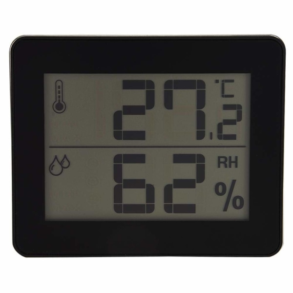 Inomhustermometer Digital temperaturfuktighetsmätare Fuktighetsmätare (svart)