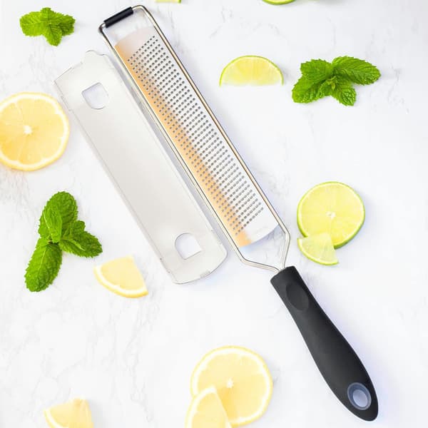 Premium Citron Zester Rivejern Med Perfekt Vinklede Tænder ~ Ideel til Citrusfrugter