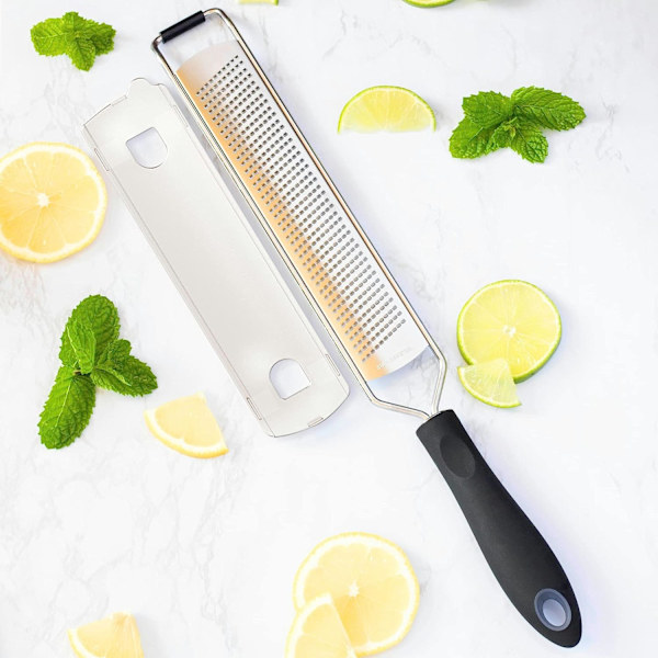 Premium Zester Rivjärn med Perfekt Vinklade Tänder ~ Idealisk för Citrusfrukter