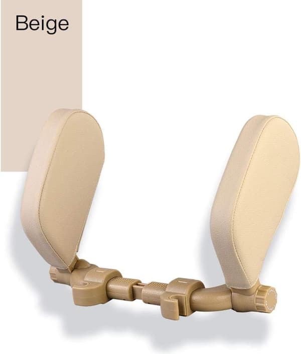 U-formet bilpute, bilsetenakkestøtte, for barn og voksne, beige Beige