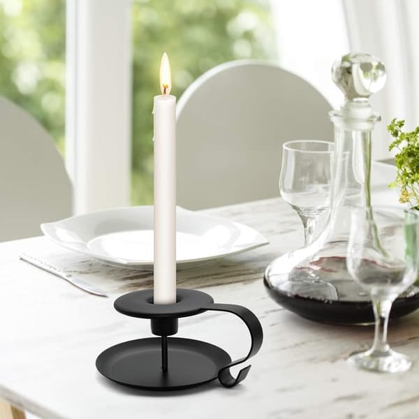 2 lysestaker i metall, for julemiddag og hjemmedekorasjon