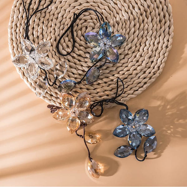 Bling Bling färgglada kristallblommor bilbackspegelhänge